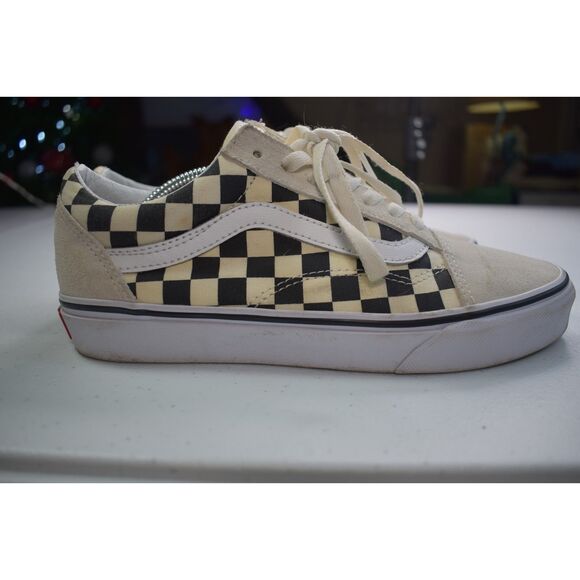 Vans Old Skool White Checkered Sneakers Womens Size 7.5 - Picture 7 of 11